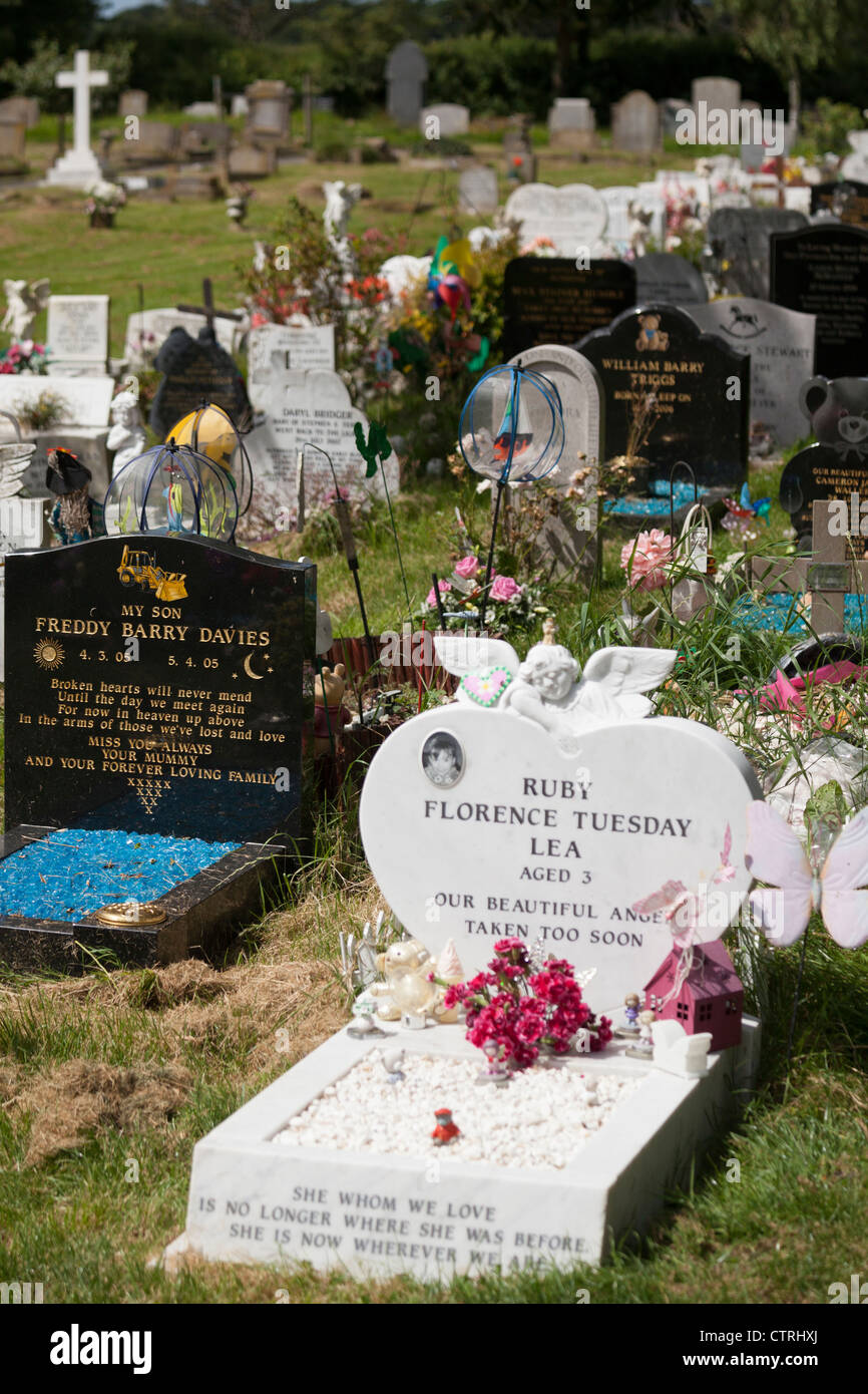 Área de Warblington Iglesia cementerio reservado para las tumbas de los