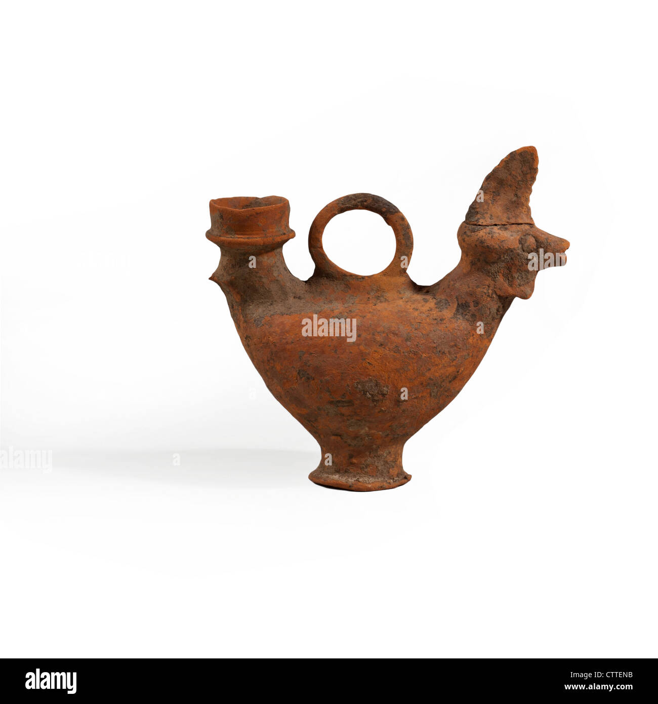 Zoomorphic vaso de terracota periodo Bizantino 5-7.ª siglo EC Foto de stock