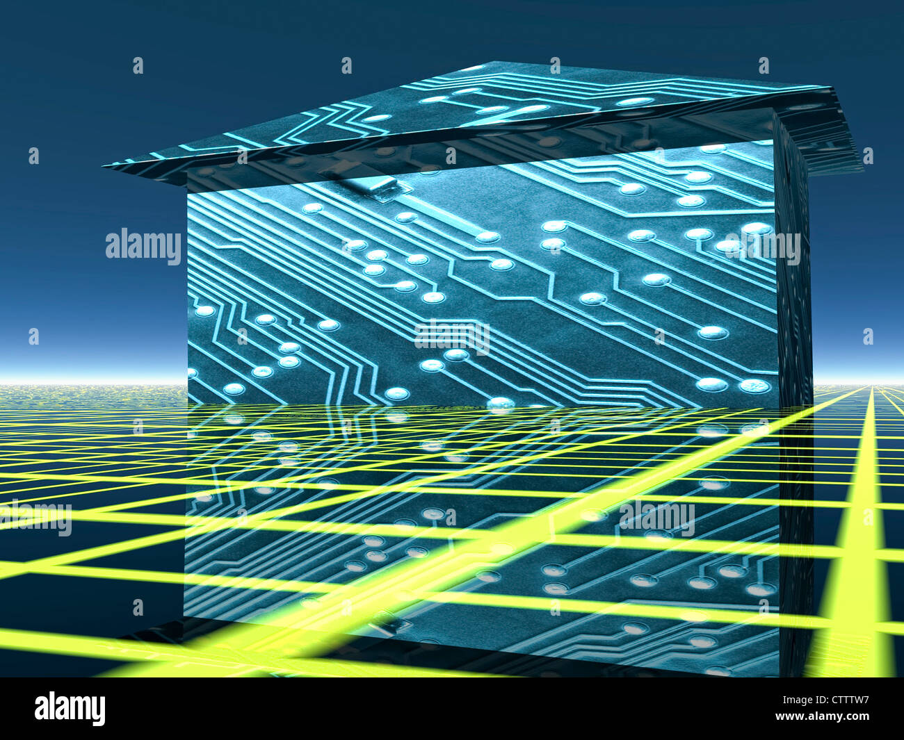 Intelligentes Haus mit Steuerung - BEI, Smart Grid Foto de stock
