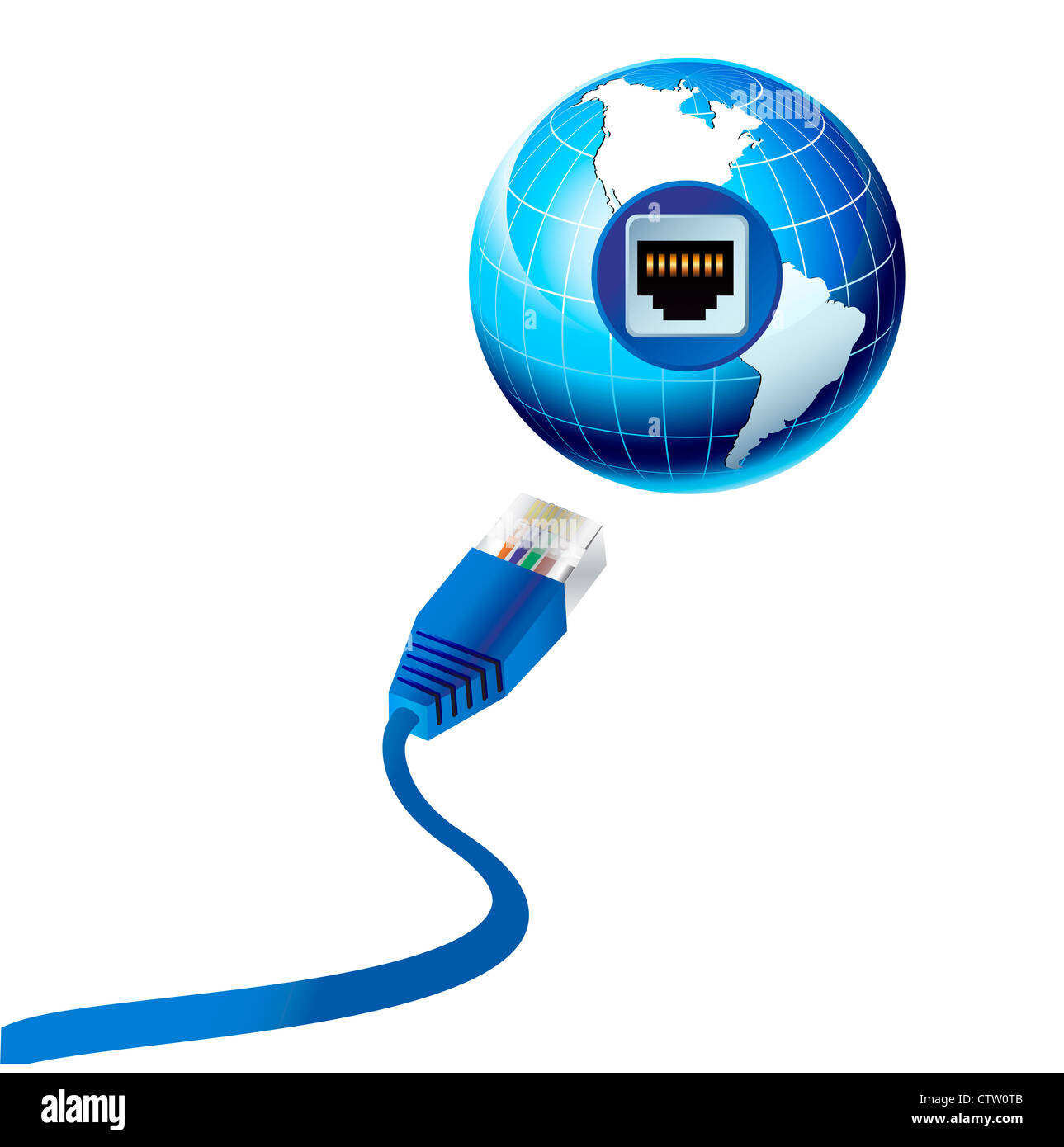 Global communication earth cable rj45 fotografías e imágenes de alta  resolución - Alamy