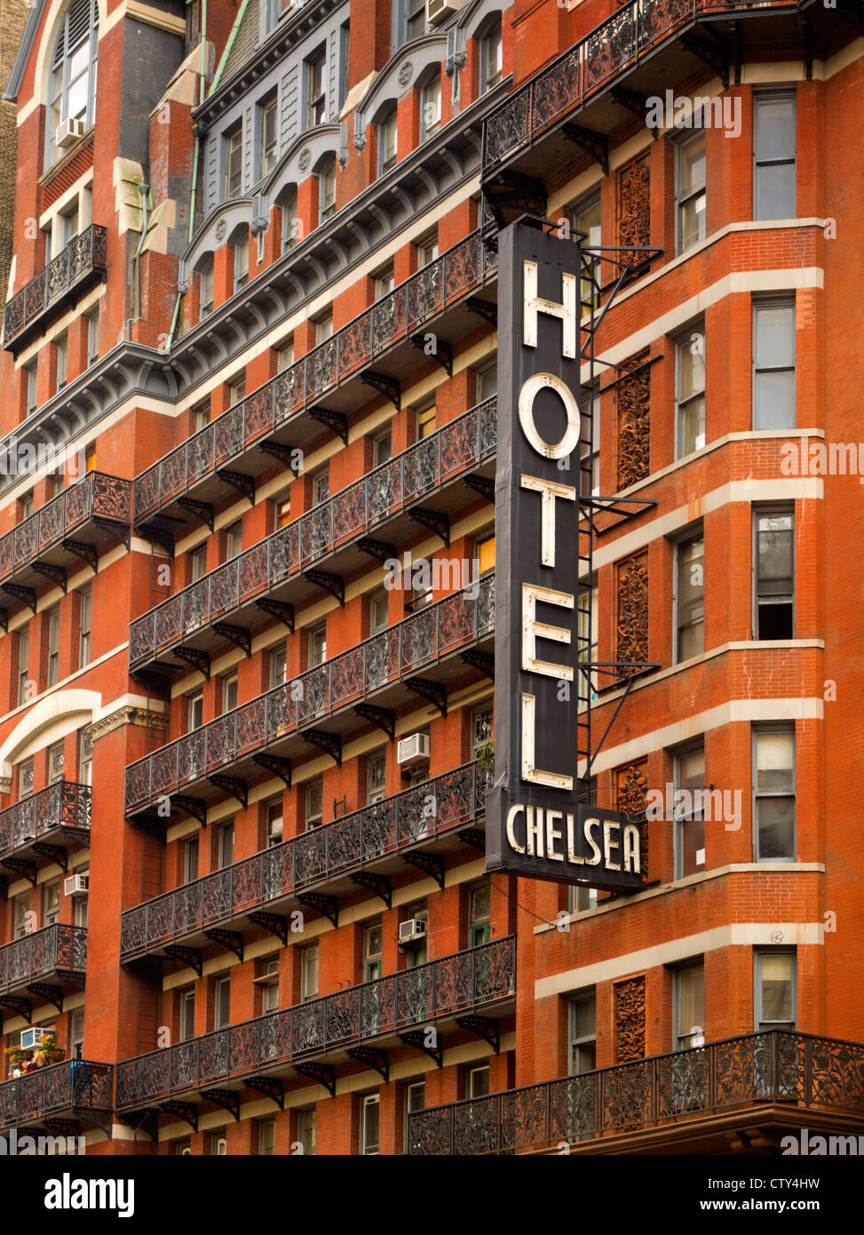 Hotel Chelsea en Manhattan NYC Foto de stock