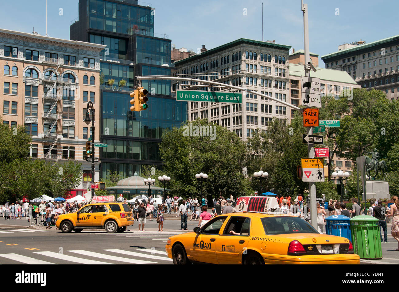 Union Square de Manhattan, Nueva York, Estados Unidos de América Foto de stock