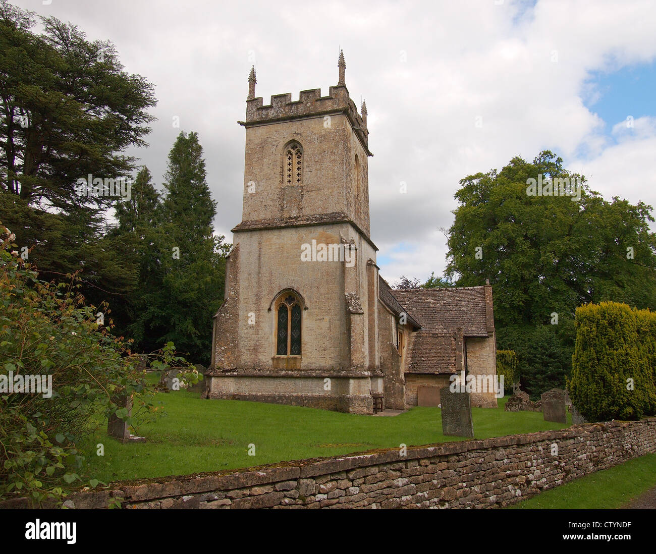 Colesbourne iglesia de St James, Gloucestershire Foto de stock