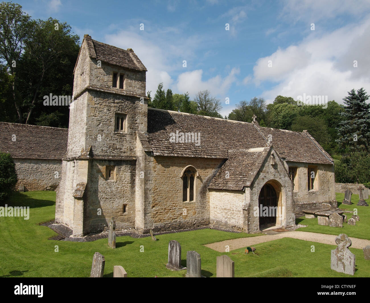 Bagendon St Margarets iglesia, Gloucestershire Foto de stock
