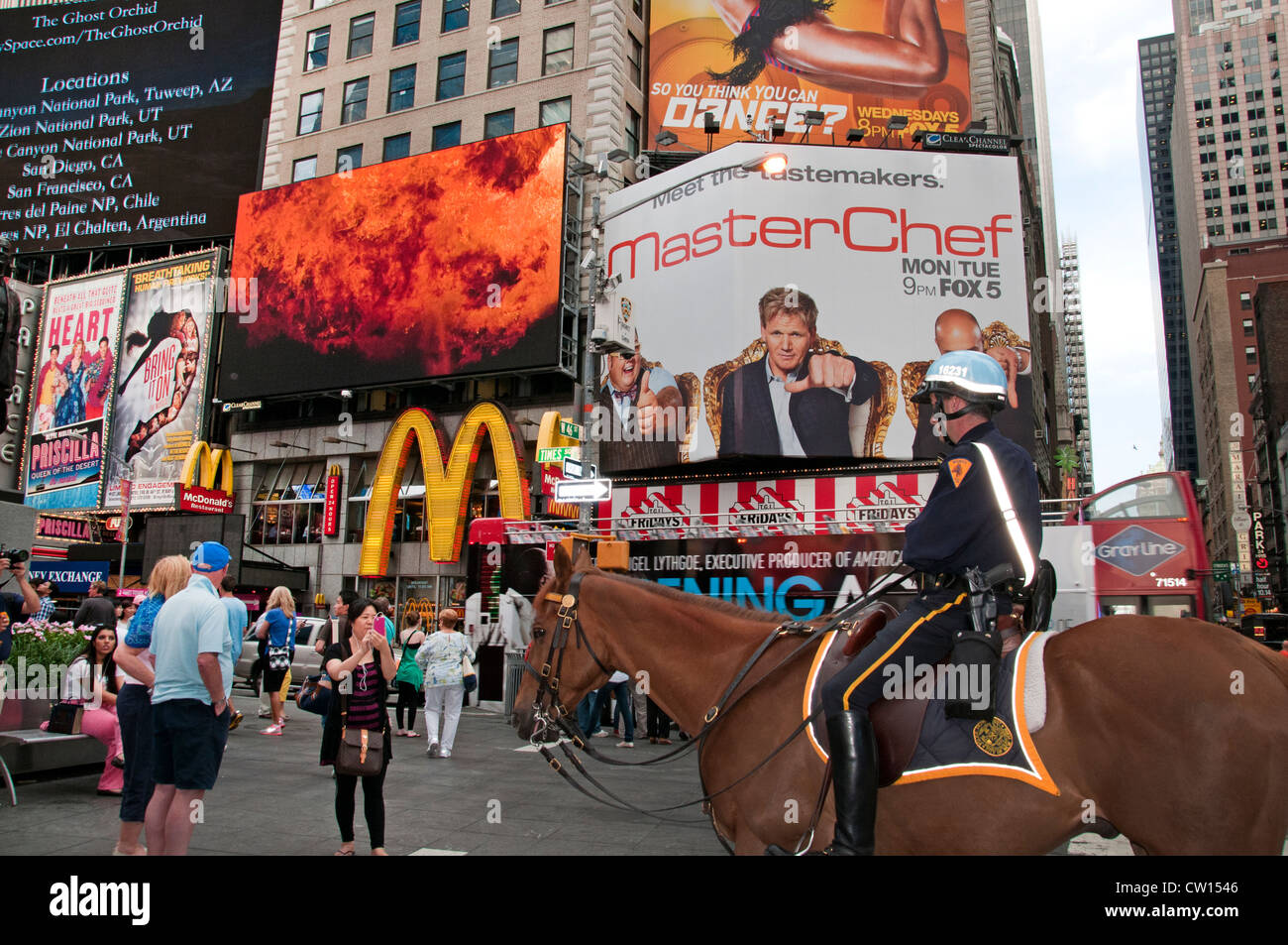 Master Chef Gordon Ramsey Times Square de Nueva York, Estados Unidos de América Foto de stock