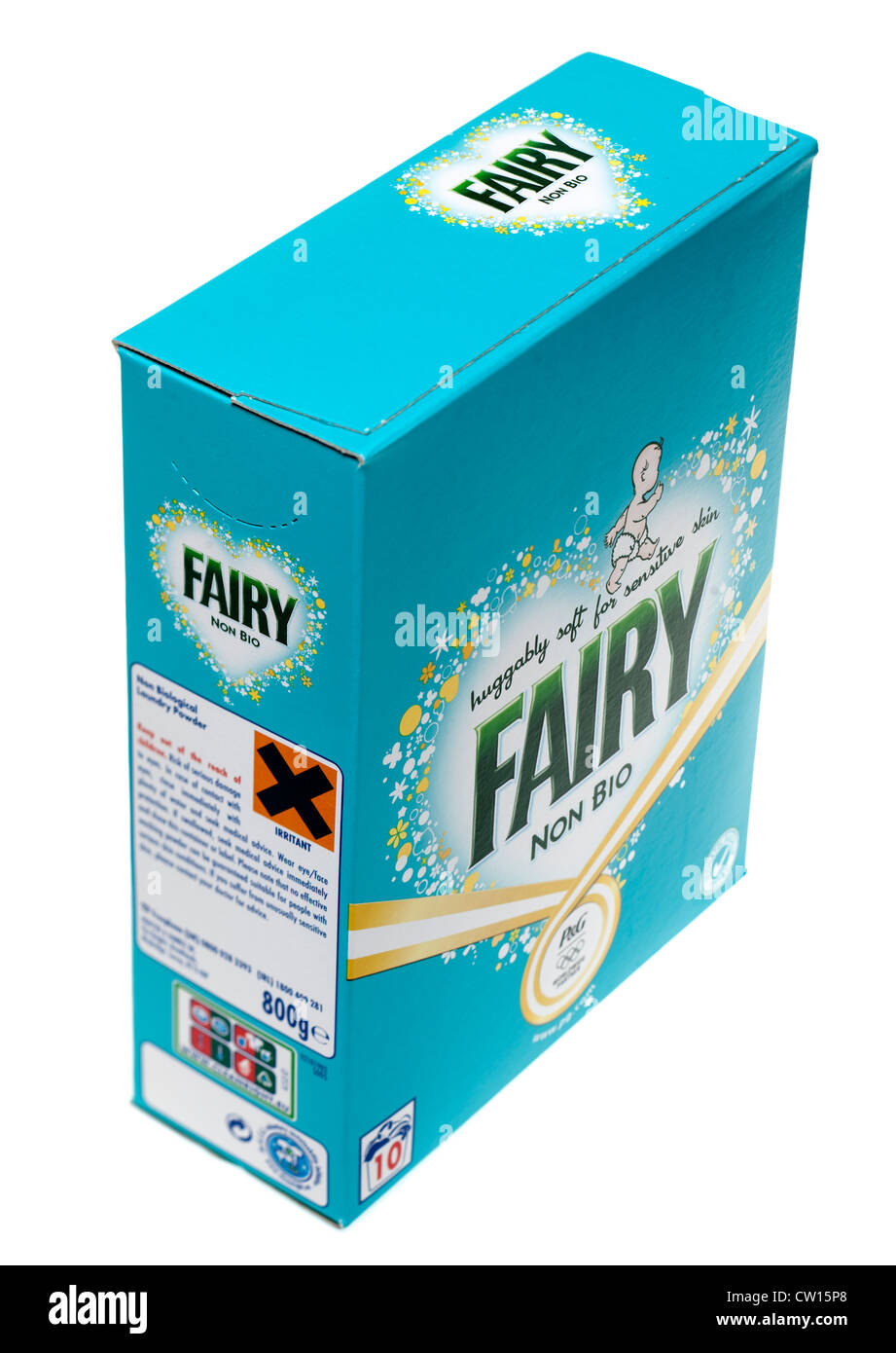 Verificación del Fairy Non bio detergente en polvo Foto de stock