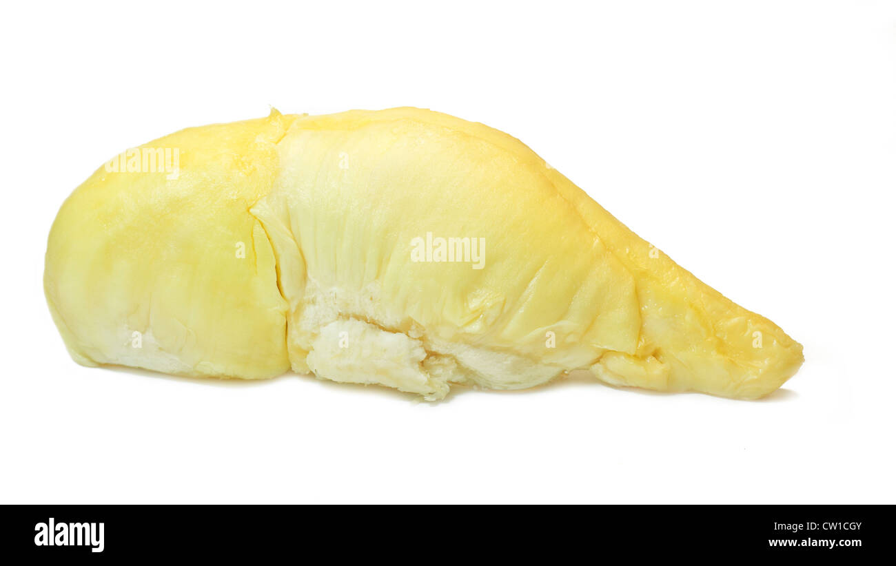 Durian es una fruta con un olor acre. Su sabor es muy bueno. Foto de stock