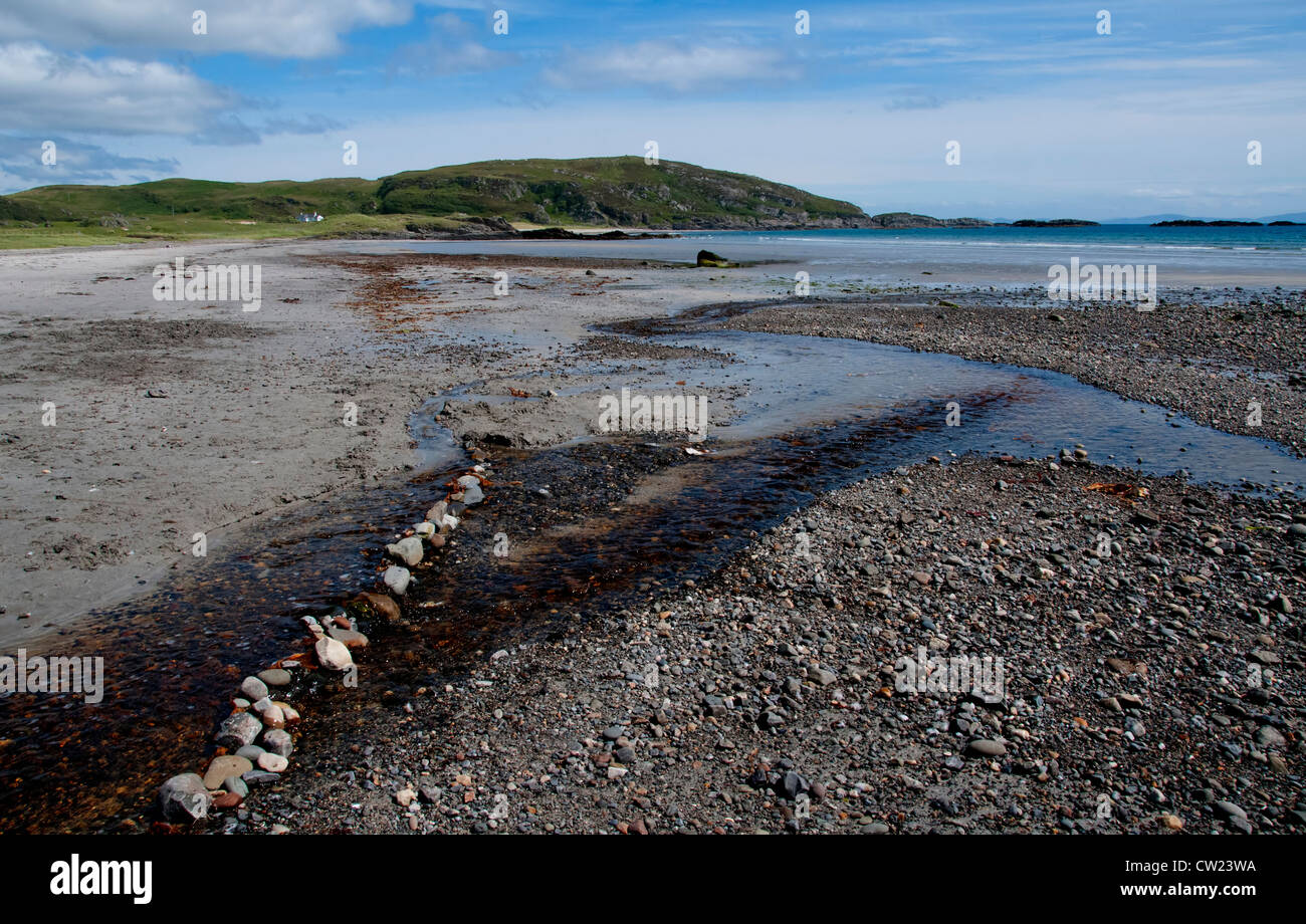 Un paisaje de playa ardalanish Isle Of Mull, frente a la costa oeste de Escocia. Foto de stock