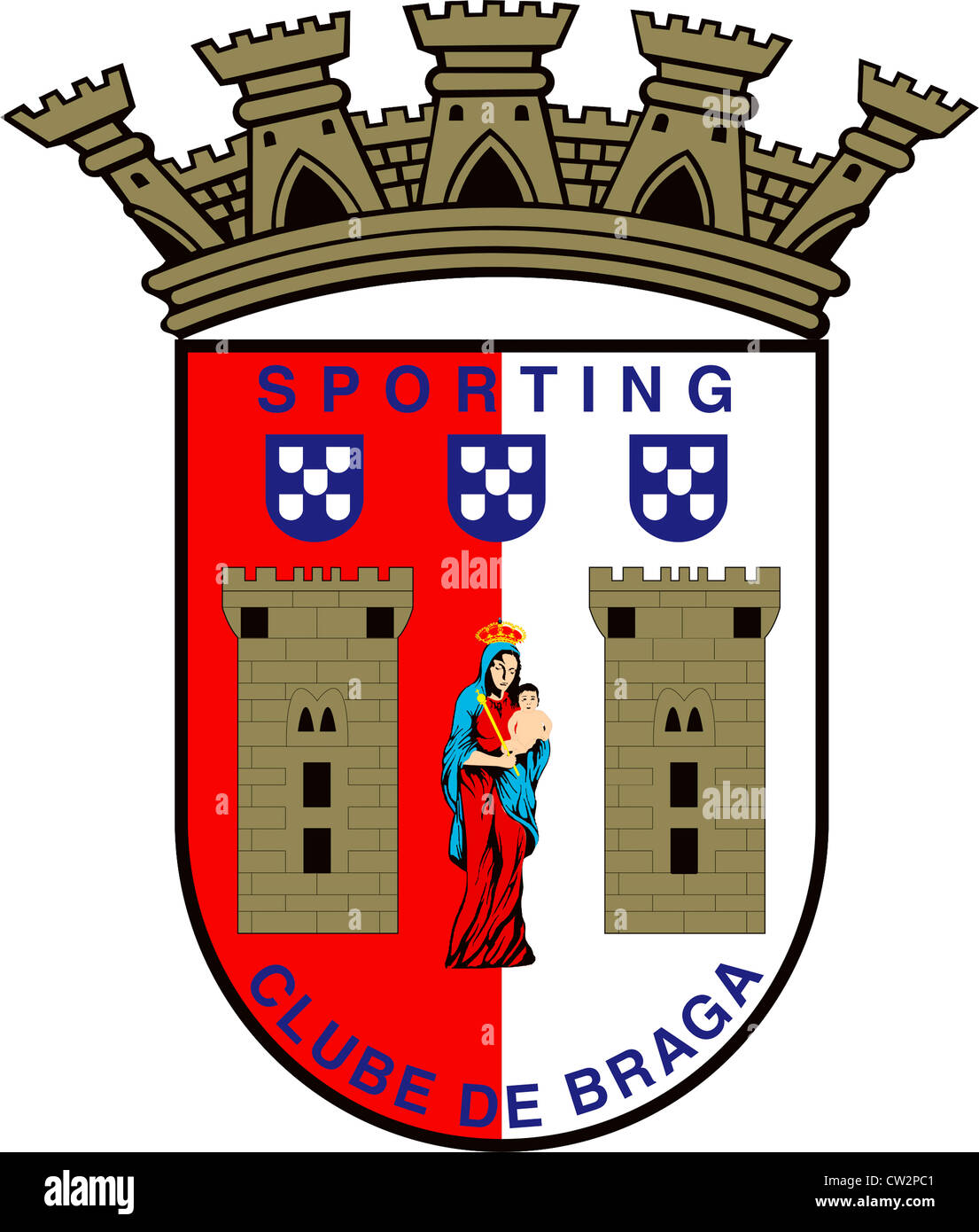 El logotipo del equipo de fútbol portugués del Sporting Clube de Braga  Fotografía de stock - Alamy