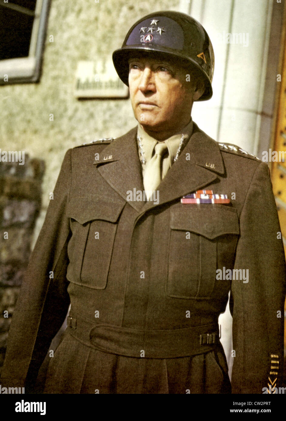 GEORGE SMITH PATTON (1885-1945), general del ejército de los Estados Unidos en 1944 Foto de stock