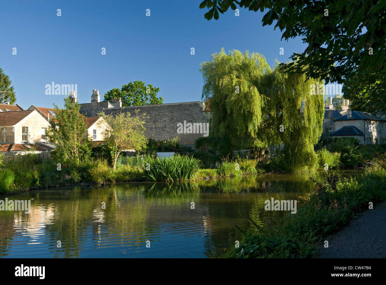 Kennet y Avon canal widcombe Bath Somerset England Foto de stock