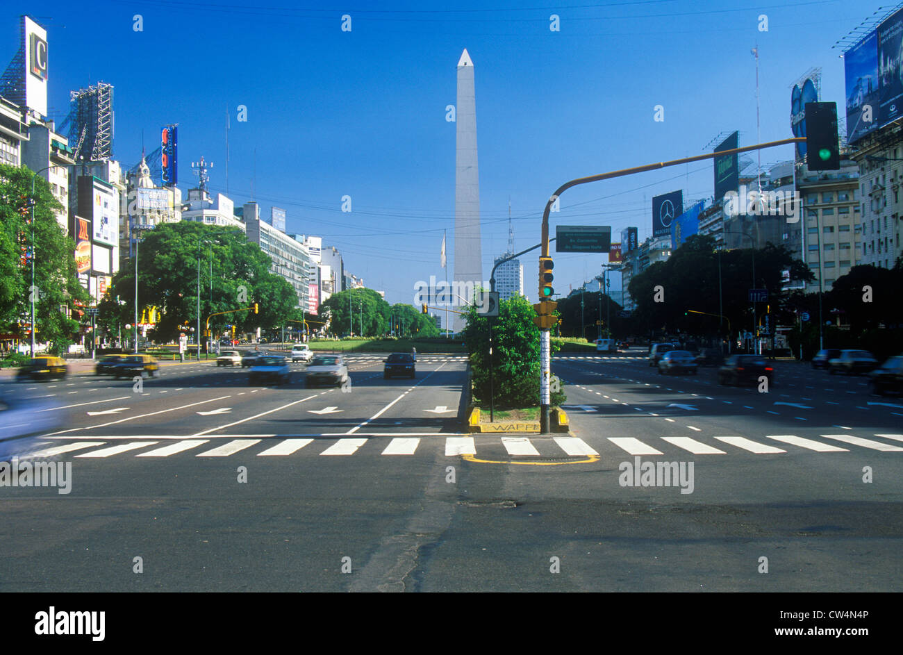 Avenida 9 de julio, la avenida más ancha del mundo, y el Obelisco, El