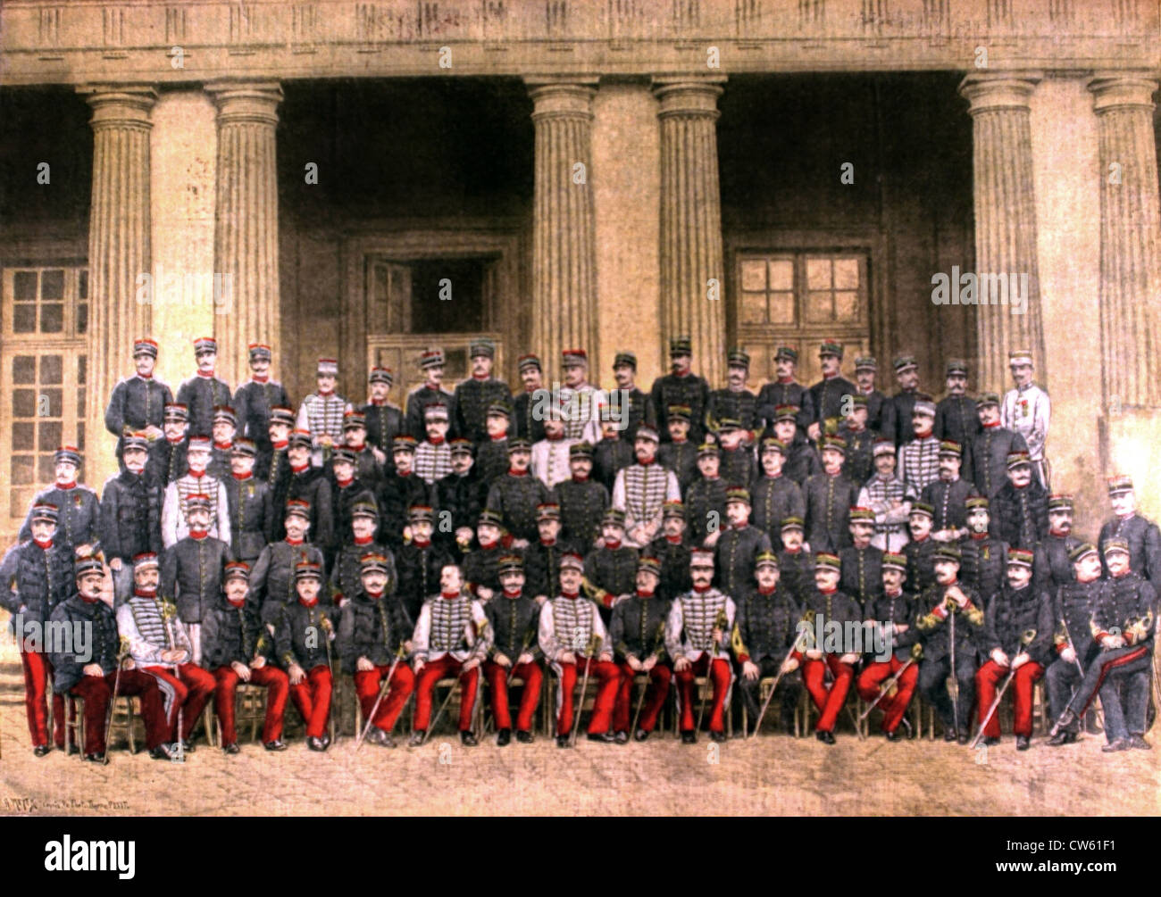 La 19ª promoción de graduados (1893-1895) de la universidad nacional de guerra (1895) Foto de stock