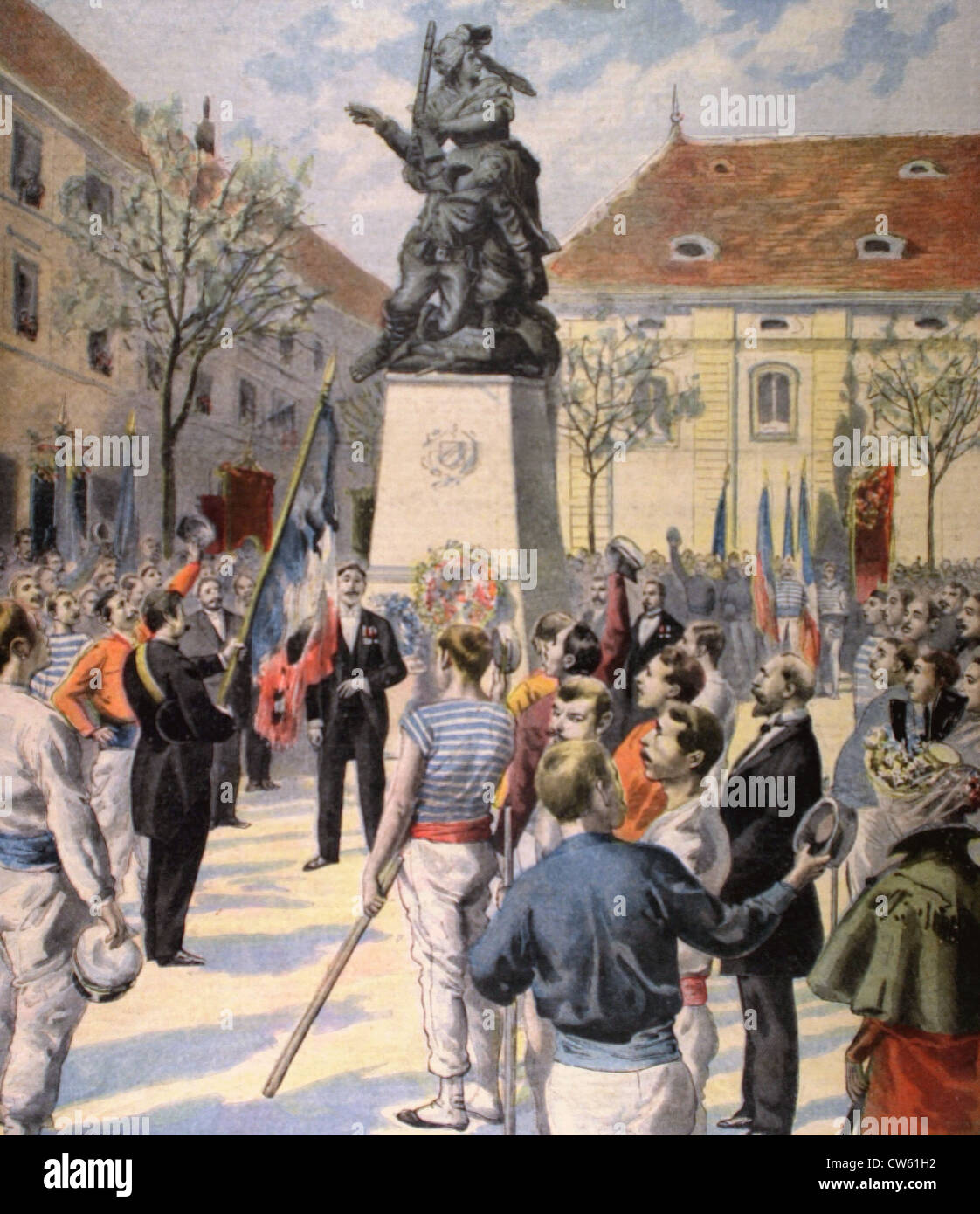 Celebraciones conmemorativas en Belfort (1896) Foto de stock