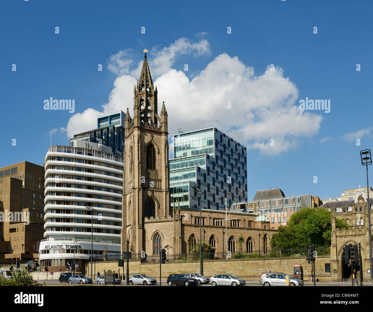 La iglesia parroquial de Liverpool, la Iglesia de la Virgen y de San Nicolás Foto de stock