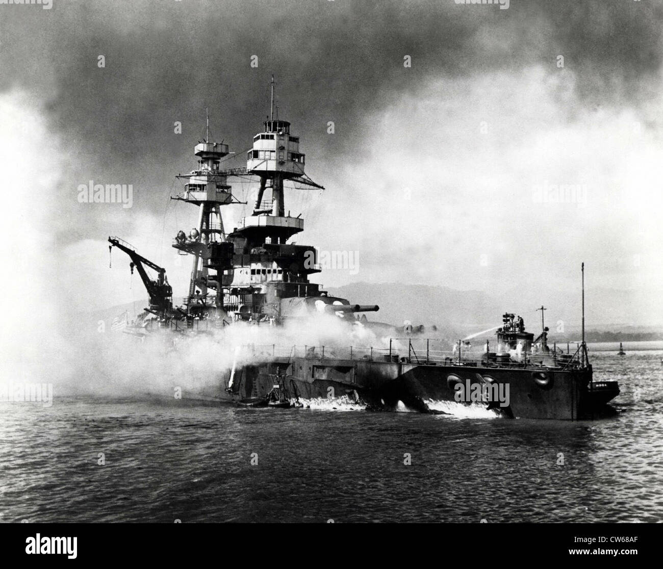 Pearl Harbor el 7 de diciembre de 1941 Foto de stock