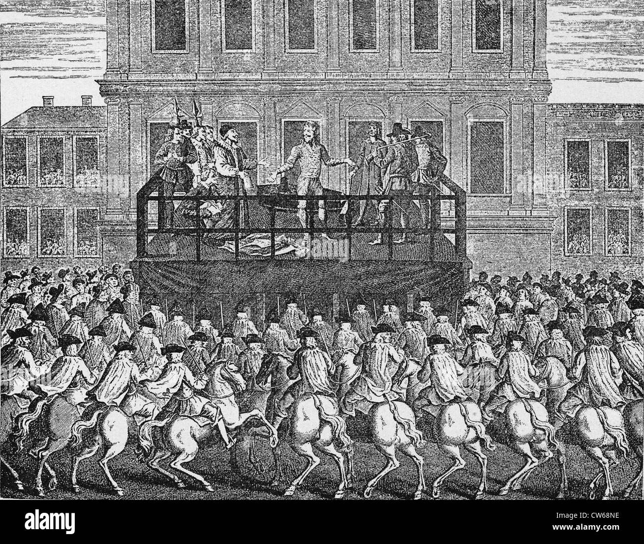 La ejecución del rey Carlos I de Inglaterra Foto de stock