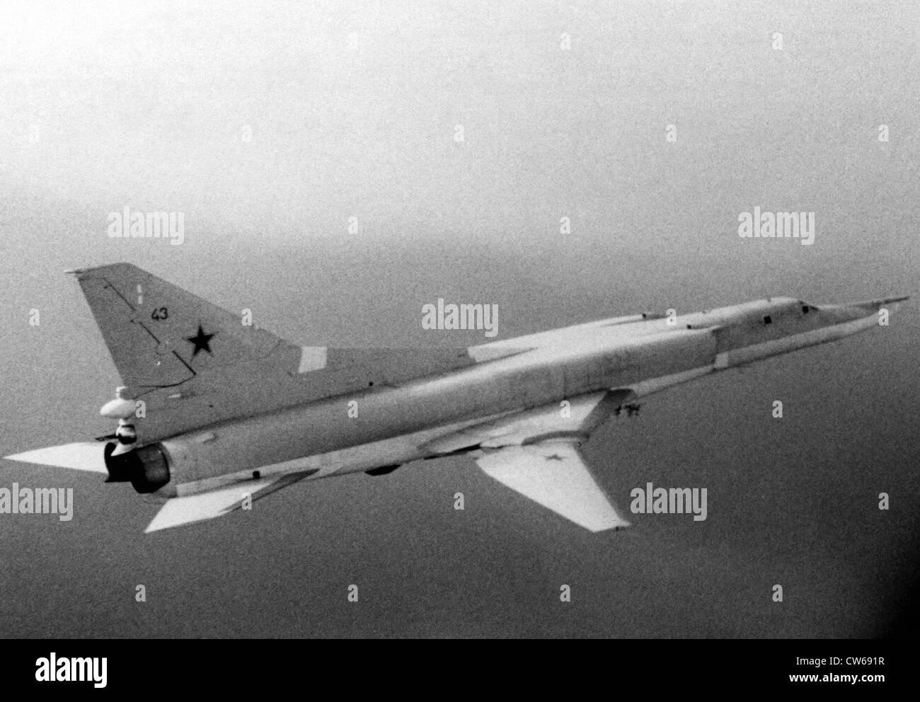 Tupolev rusos "Petardear" pesado bombardero estratégico y avión de reconocimiento Foto de stock