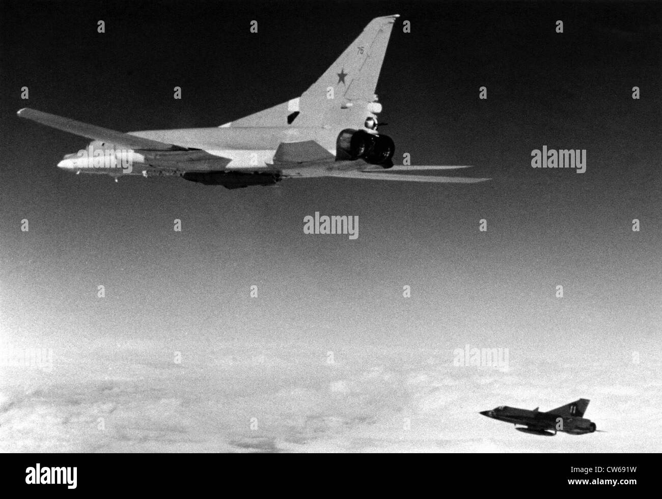 Tupolev rusos 'fracasar' pesados bombarderos estratégicos Foto de stock