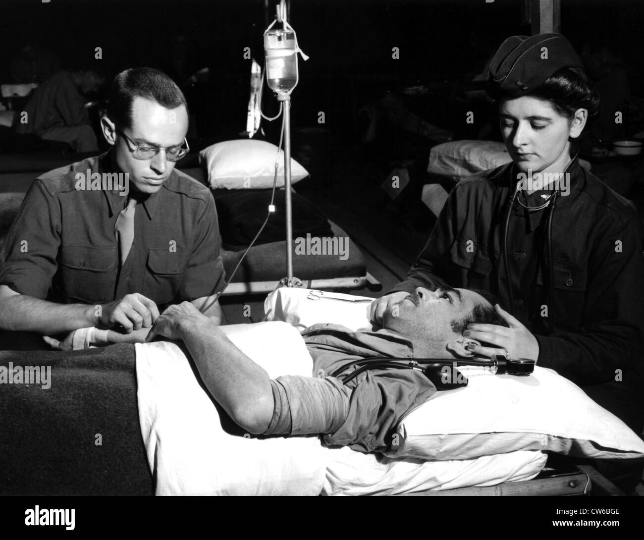 Plasma de sangre de la segunda guerra mundial Imágenes de stock en