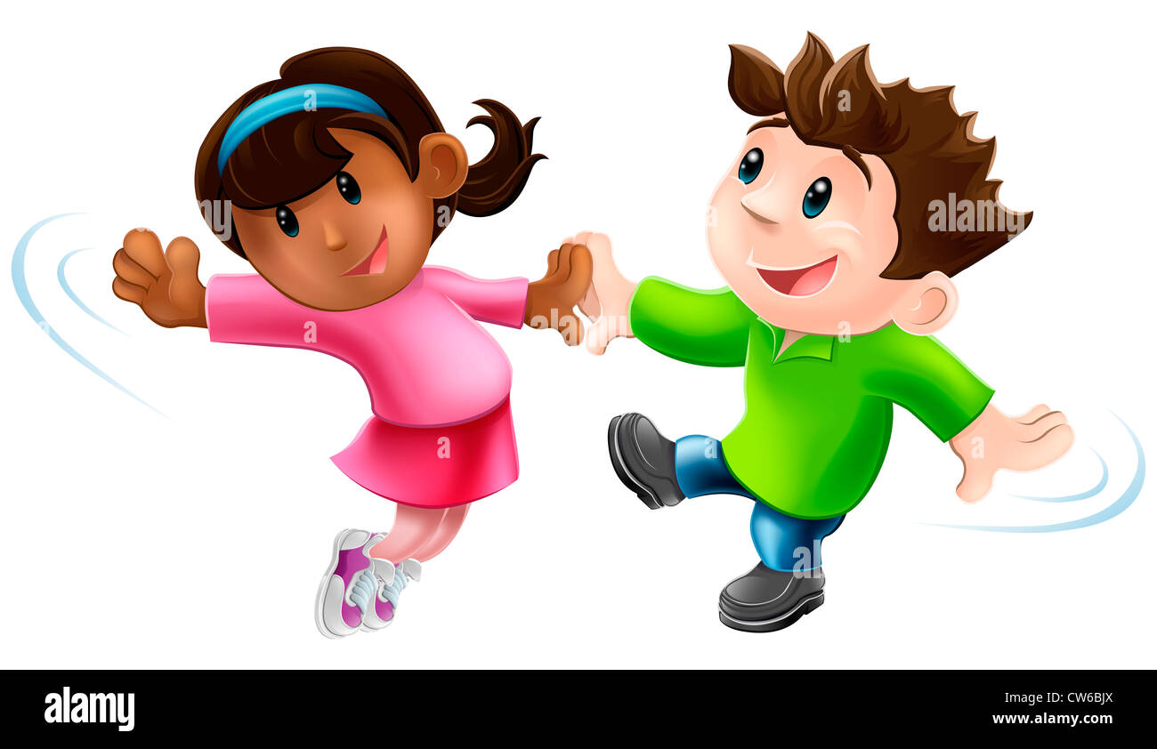Una ilustración de dos Cute dibujos animados feliz bailarines bailando juntos Fotografía de stock - Alamy Una ilustración de dos Cute dibujos animados feliz bailarines bailando juntos Fotografía de stock - Alamy
