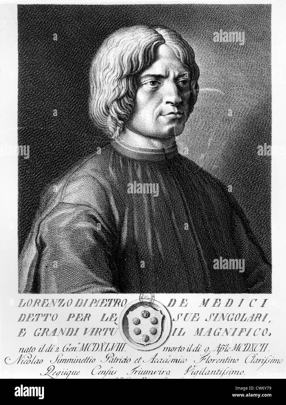 Lorenzo de Medici, conocido como 'El Magnífico' Foto de stock