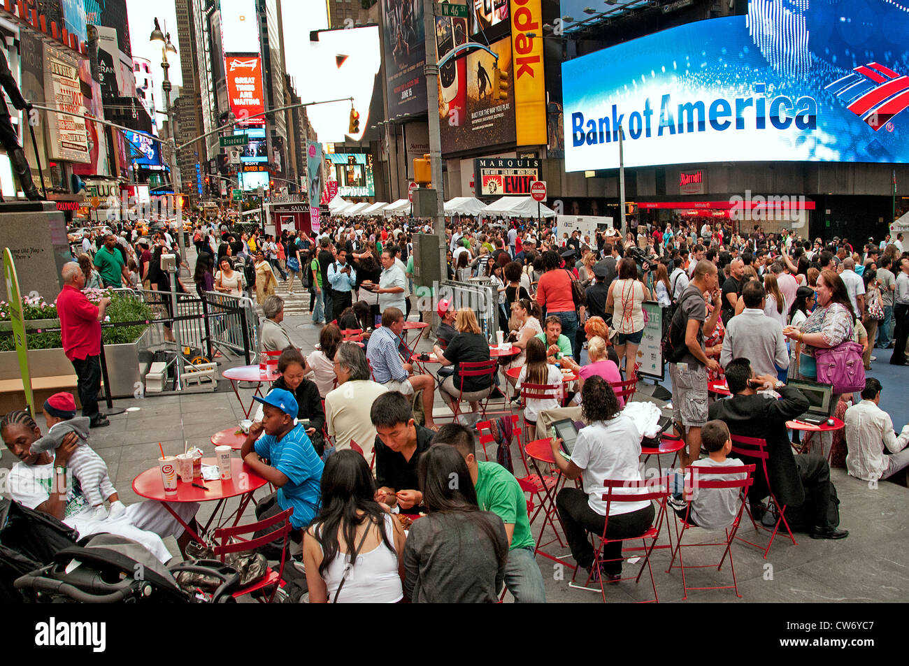 Times Square, Broadway, teatro musical de la ciudad de Nueva York Foto de stock