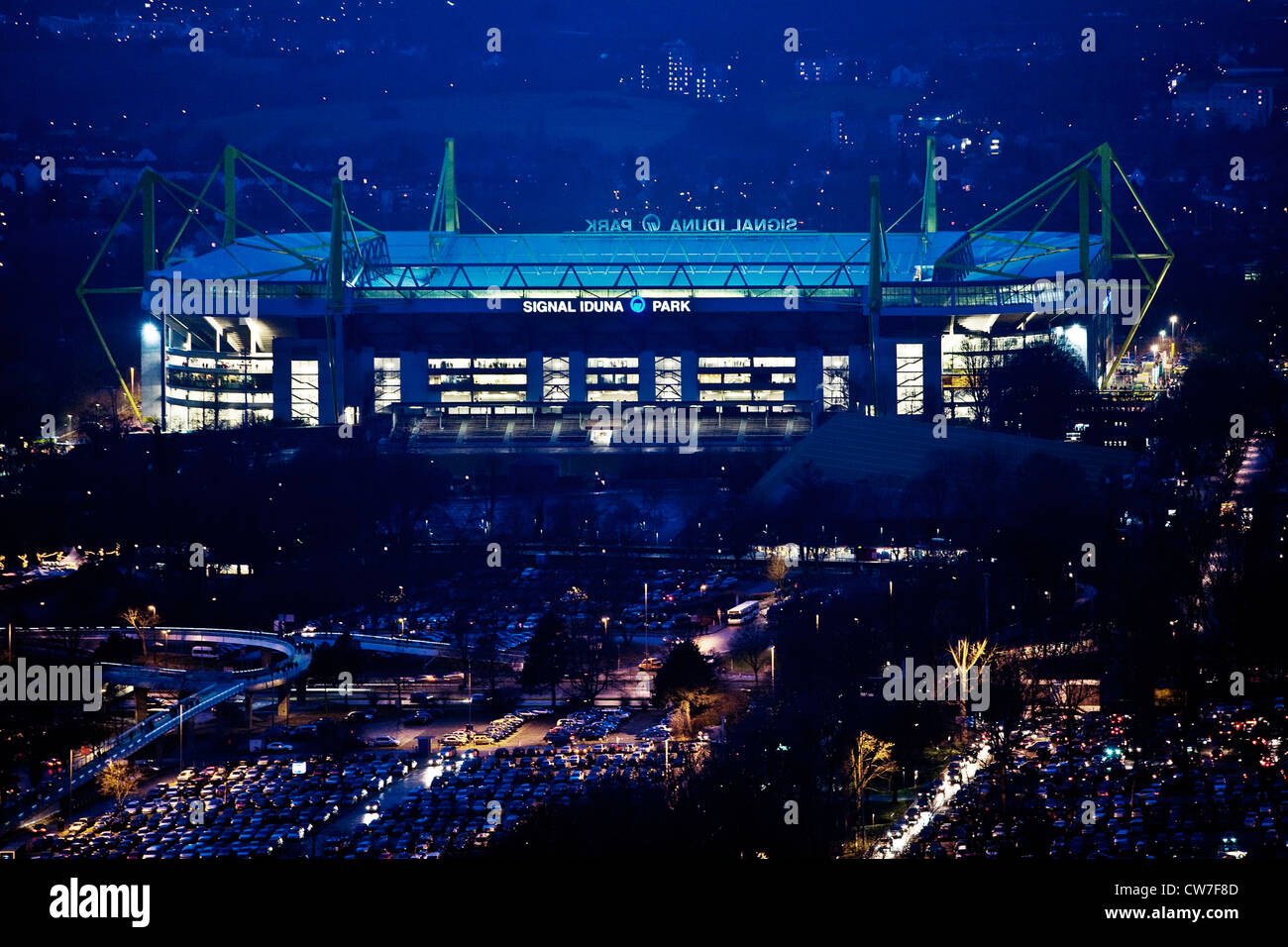 Estadio del Borussia Dortmund, Signal Iduna Park, en Alemania, en Renania del Norte-Westfalia, área de Ruhr, Dortmund Foto de stock