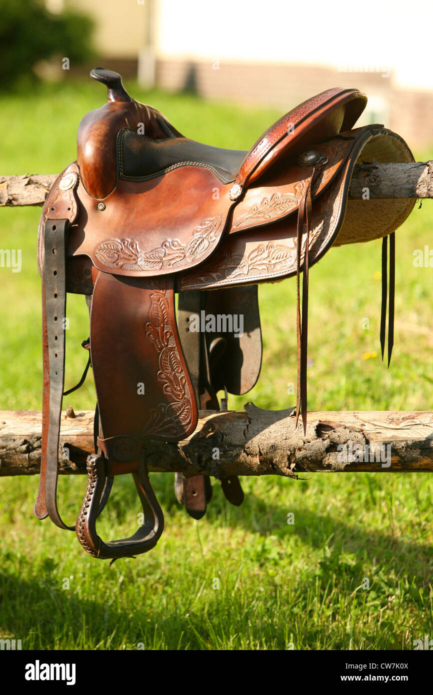 silla de montar occidental Foto de stock