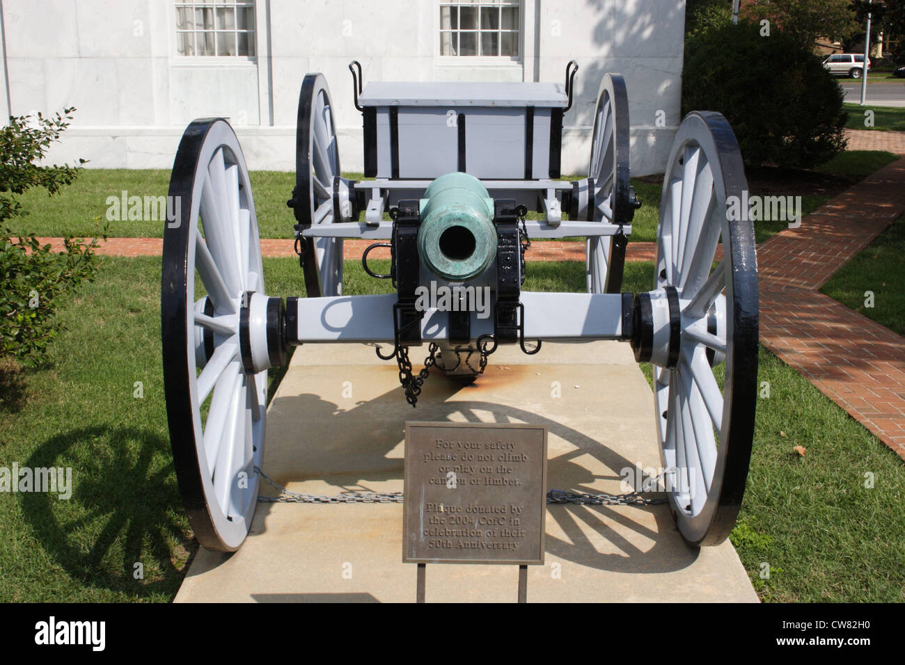 Cannon, de la Guerra Civil americana en la Sociedad Histórica de Virginia en Richmond, Virginia, EE.UU. Foto de stock