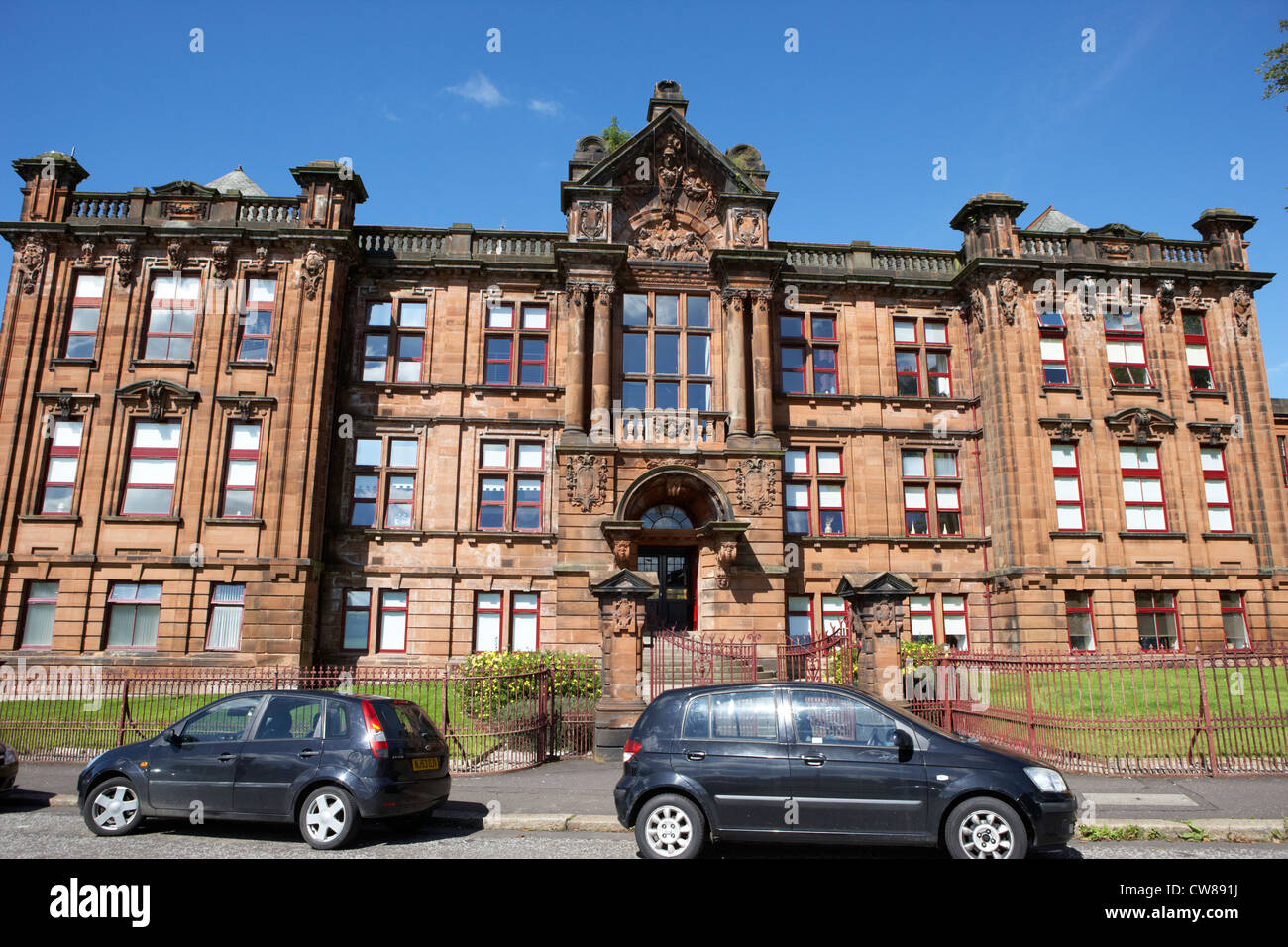 Ex escuela técnica kilmarnock y el edificio de la academia de la academia ahora apartamentos Scotland Reino Unido reino unido Foto de stock