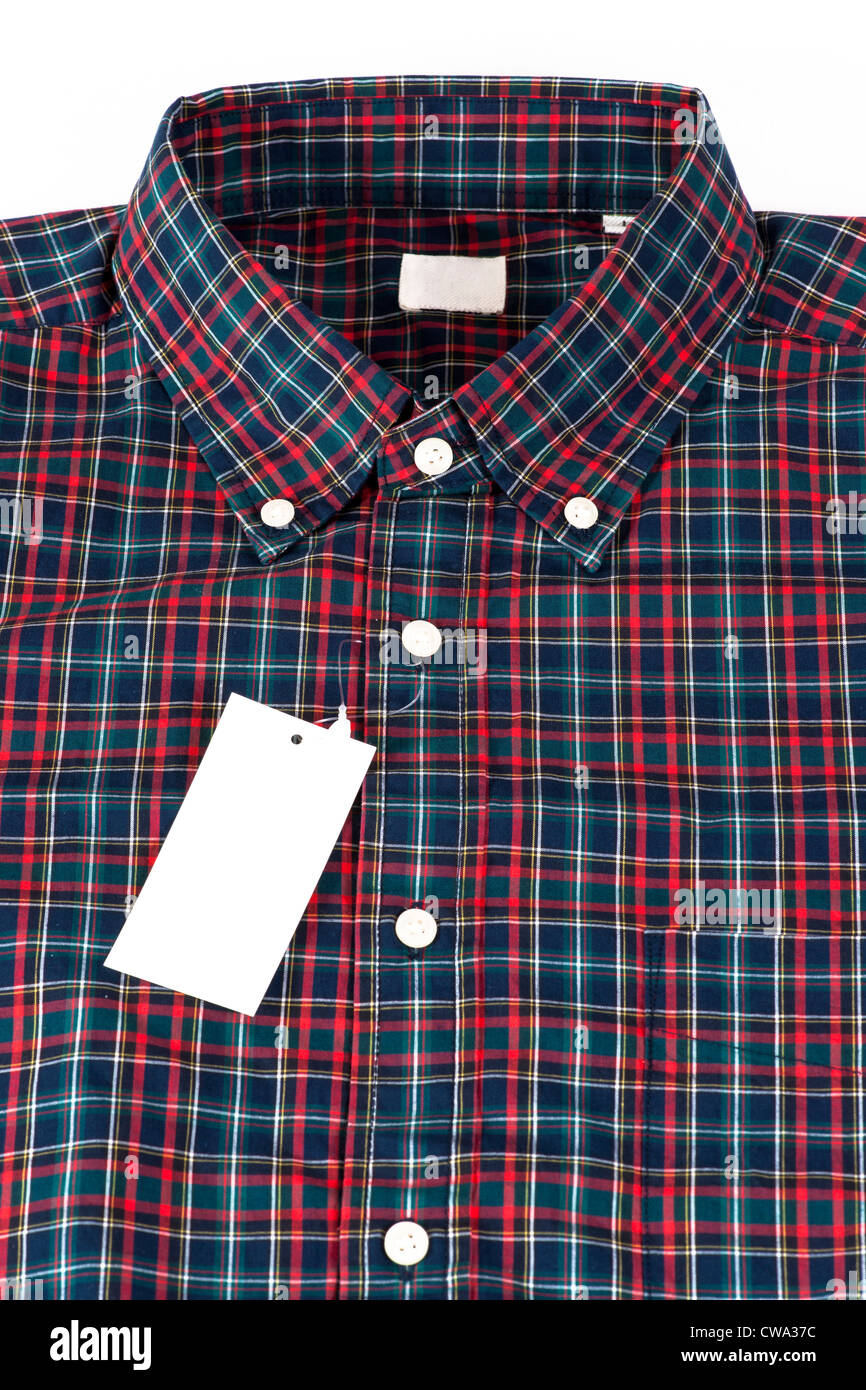 Camisa de hombre de color rojo en dibujo de cuadros Fotografía de stock -  Alamy