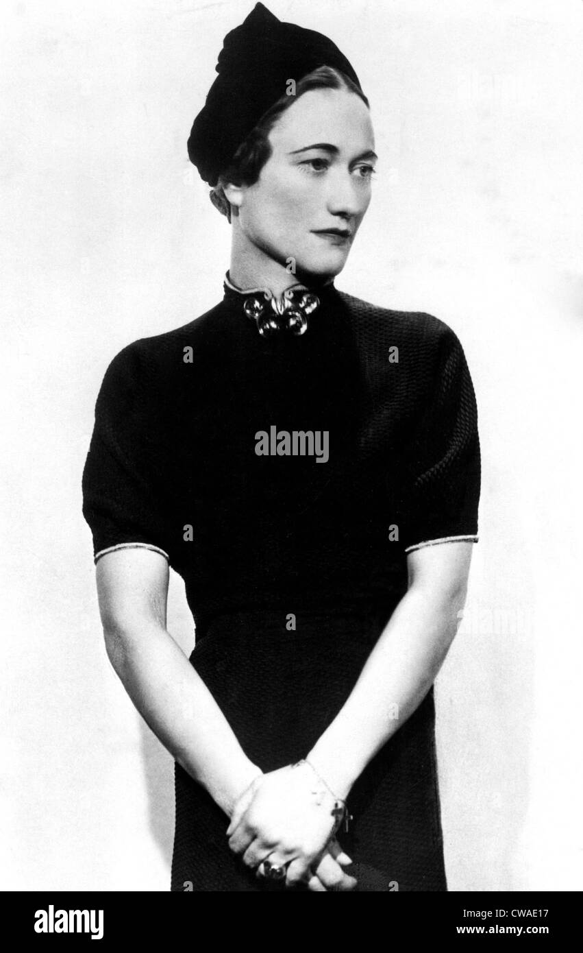 Duquesa de Windsor Wallis Simpson, retrato c. 1937. Cortesía: CSU Archives / Everett Collection Foto de stock