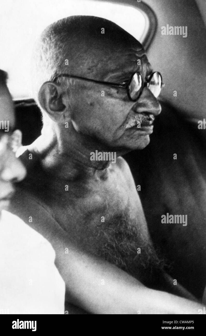 Mahatma Gandhi, ca 1947. Cortesía: CSU Archives/Everett Collection Foto de stock