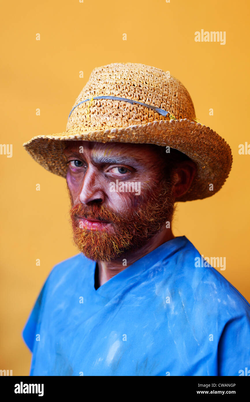 Vincent van Gogh camuflado. Foto de stock