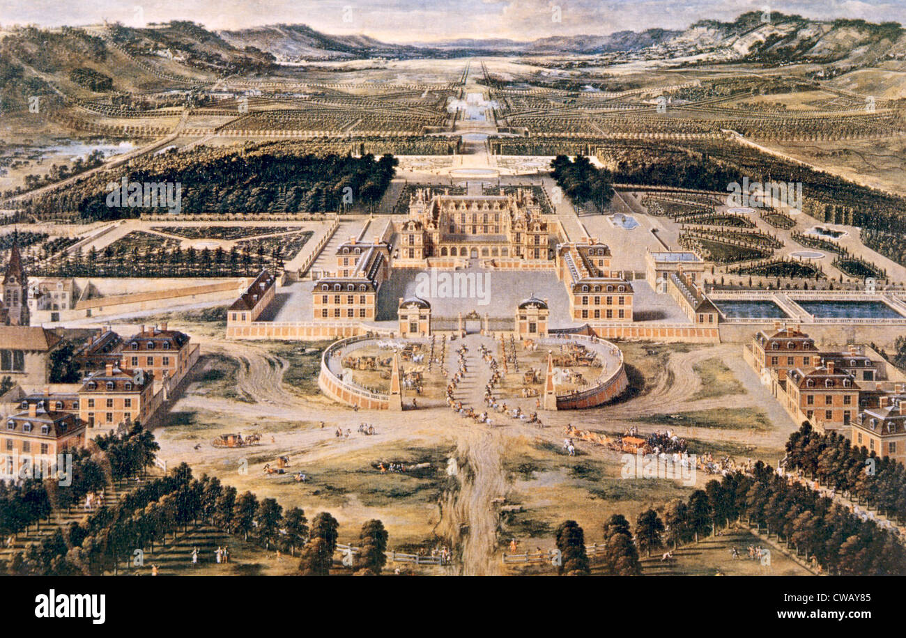 El palacio de Versalles, Francia. Foto de stock