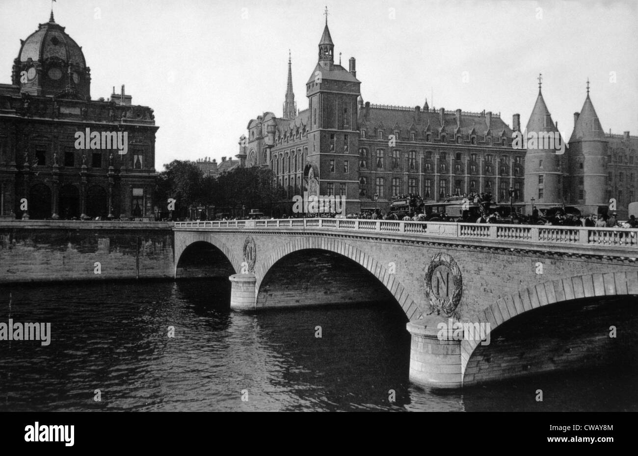 Pont Neuf, París, c. 1910. Foto de stock