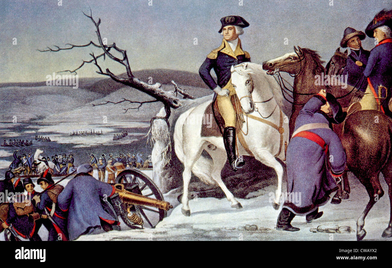 El General George Washington Cruzando El Río Delaware En La Víspera De