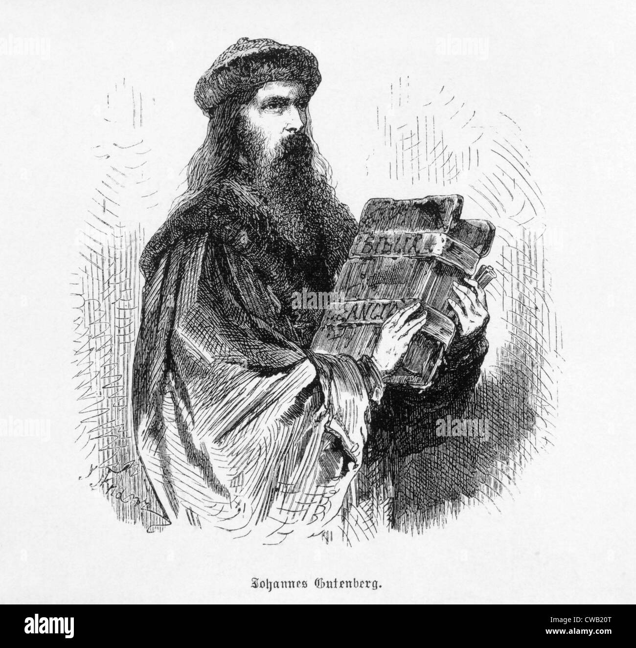 Johann Gutenberg (1397-1468) Foto de stock