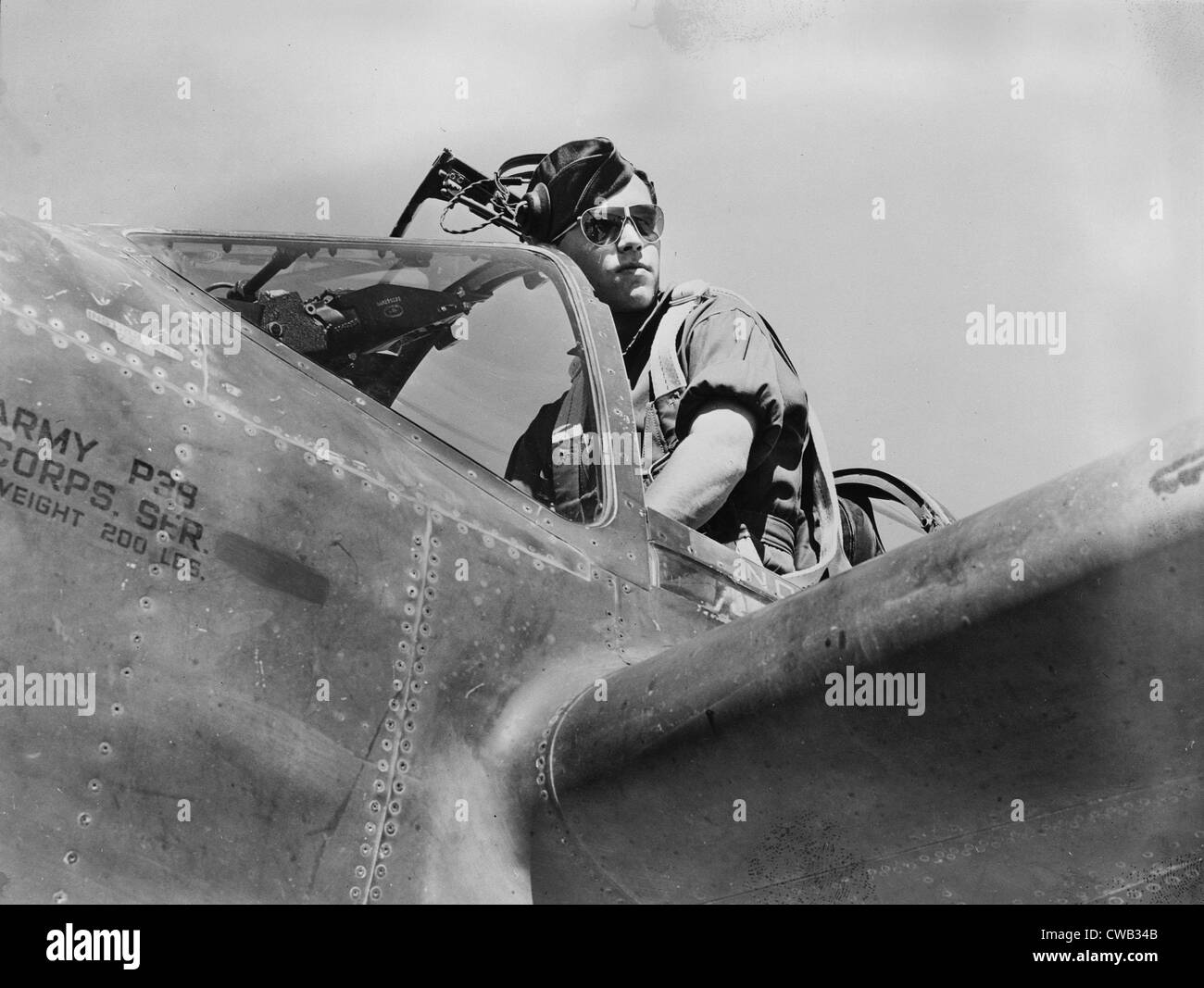 La II Guerra Mundial, EE.UU. piloto, circa 1940-1946. Foto de stock