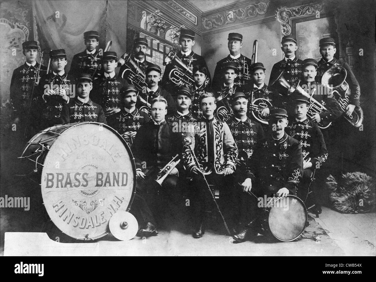 Brass Band Hinsdale, Hinsdale, New Hampshire, fotografía, 1906. Foto de stock