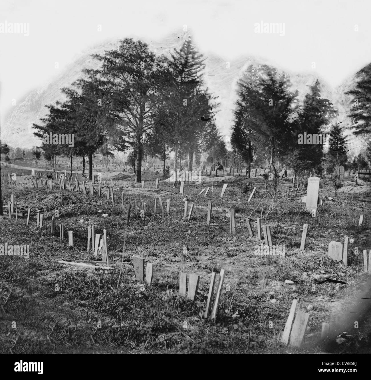 La Guerra Civil, las tumbas de los soldados confederados en el