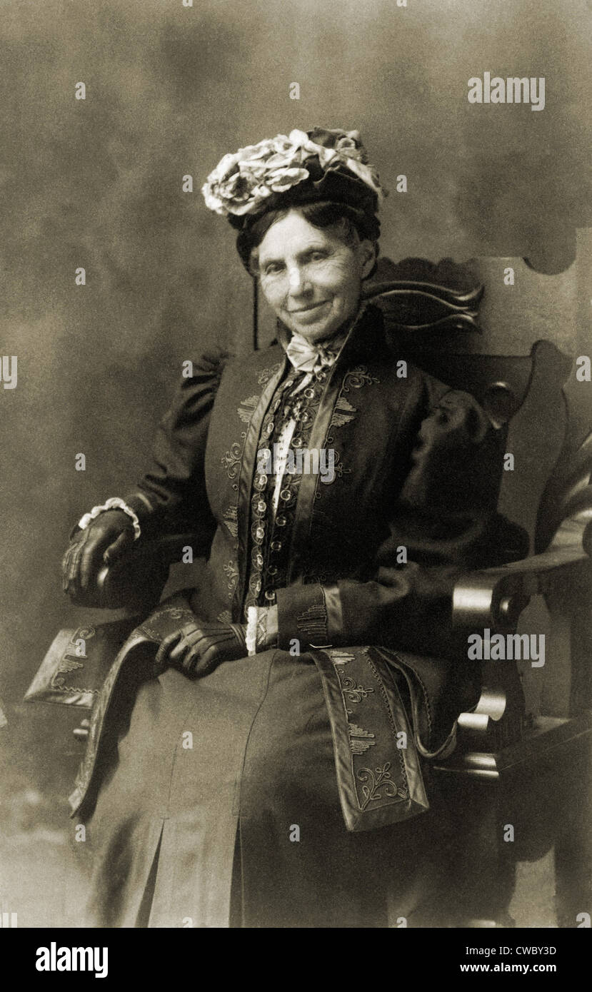 Clara Barton (1821-1912), en el momento de su jubilación después de una vida de liderazgo de enfermería y humanitario de la Cruz Roja Americana. Ca. 1906. Foto de stock