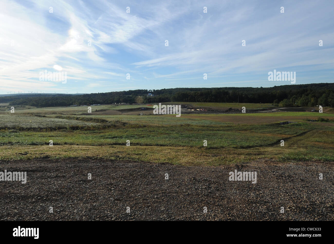 Vistas del oeste donde el vuelo 93 se estrelló el 11 de septiembre de 2001 será el sitio del Vuelo 93 National Memorial. Te Foto de stock