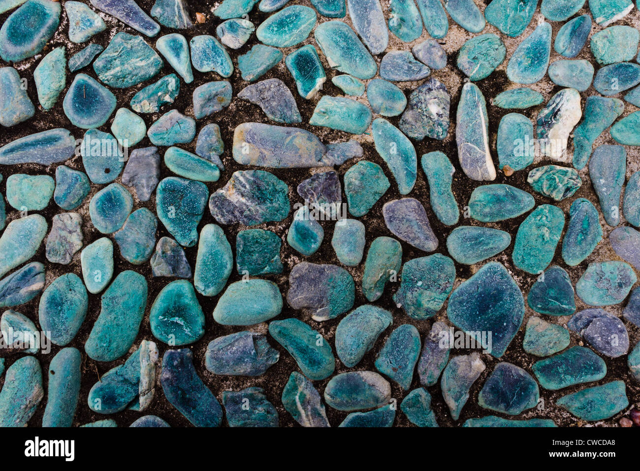 Aqua suelo de piedras pequeñas. Foto de stock
