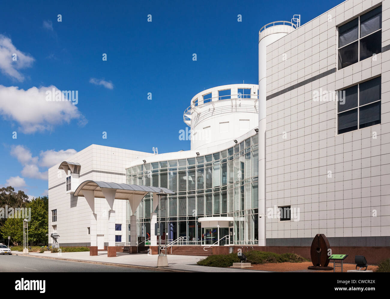Questacon, el Centro Nacional de Ciencia y Tecnología, Canberra, Australia, entrada. Foto de stock