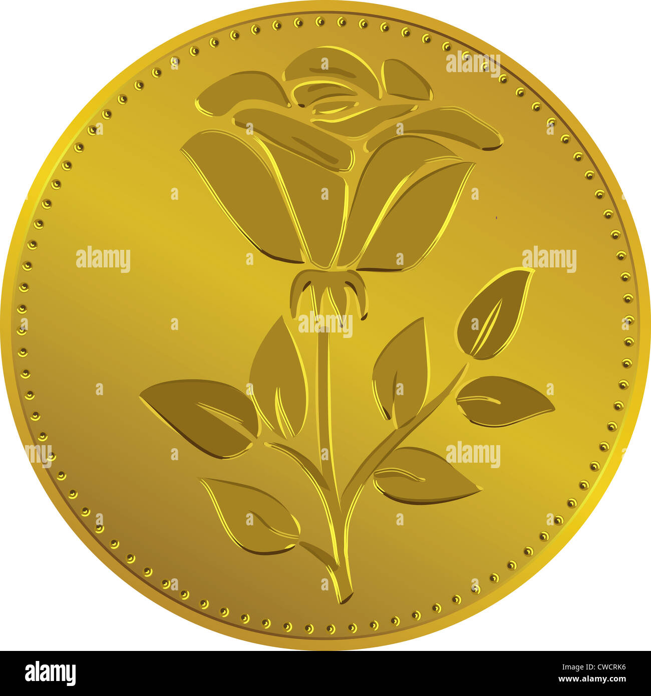 La moneda británica moneda de oro con la imagen dela flor rosa (Rosa Tudor  - el emblema de Inglaterra Fotografía de stock - Alamy