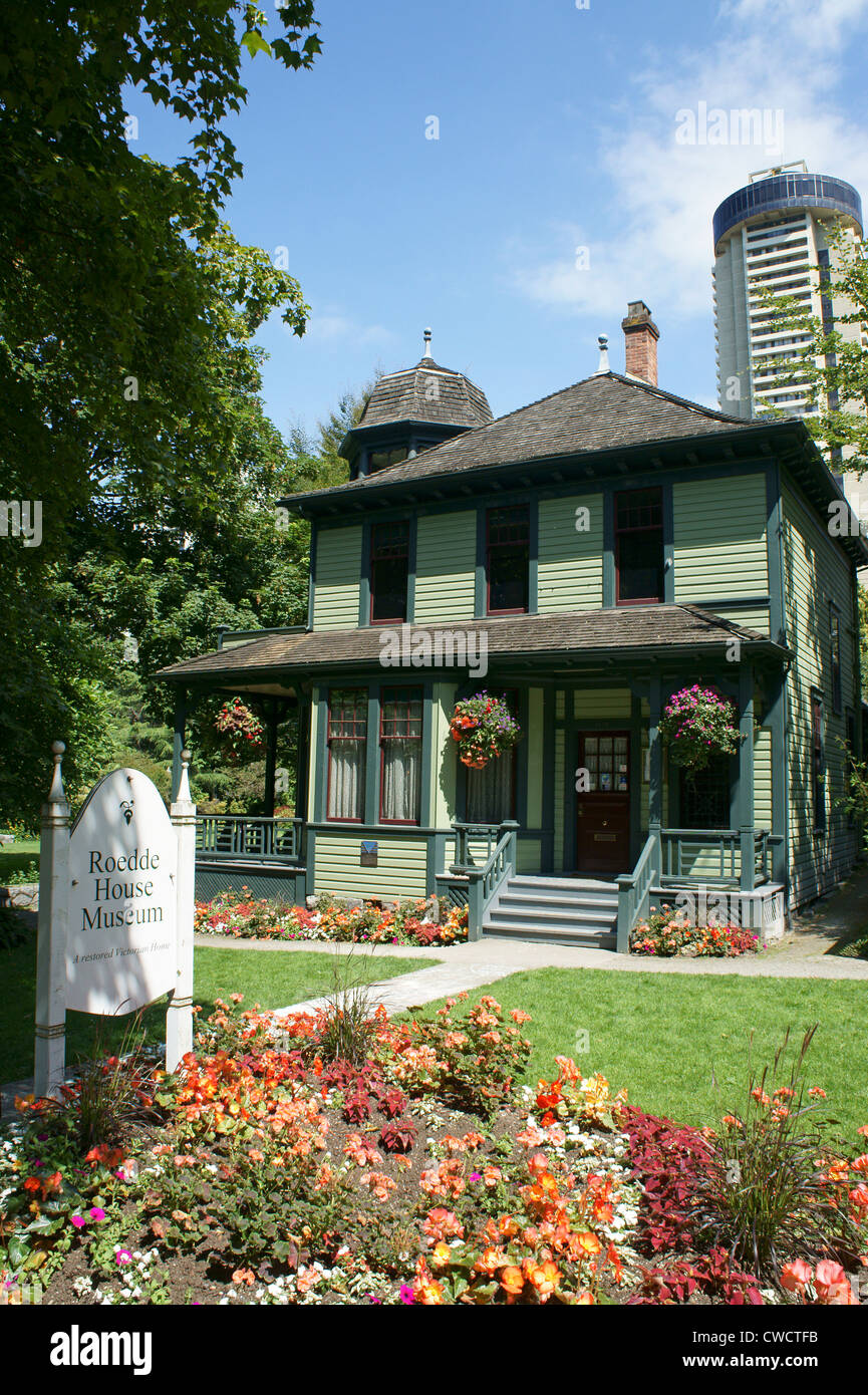 La Roedde Casa Museo en el centro de Vancouver, Columbia, Canadá Brtitish. Foto de stock