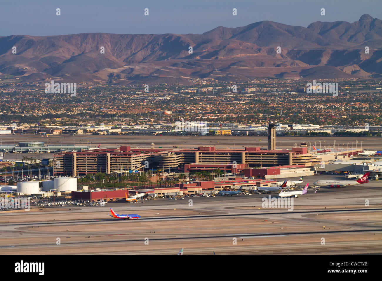 El Aeropuerto Internacional McCarran de Las Vegas, Nevada. Foto de stock
