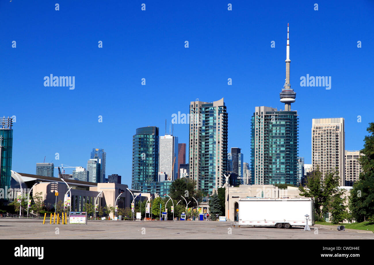 Horizonte de Toronto visto desde el área de exhibición Foto de stock